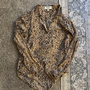Cloth & Stone Leopard Print Button Down Shirt